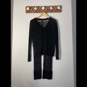 BCBGMaxAzria sheer longsleeves top